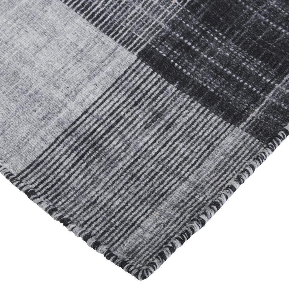 Jemma Soft Casual Plaid, Handmade Rug, Black and Gray, 4ft x 6ft Area Rug, I96R8050BLKMLTC00. Picture 3