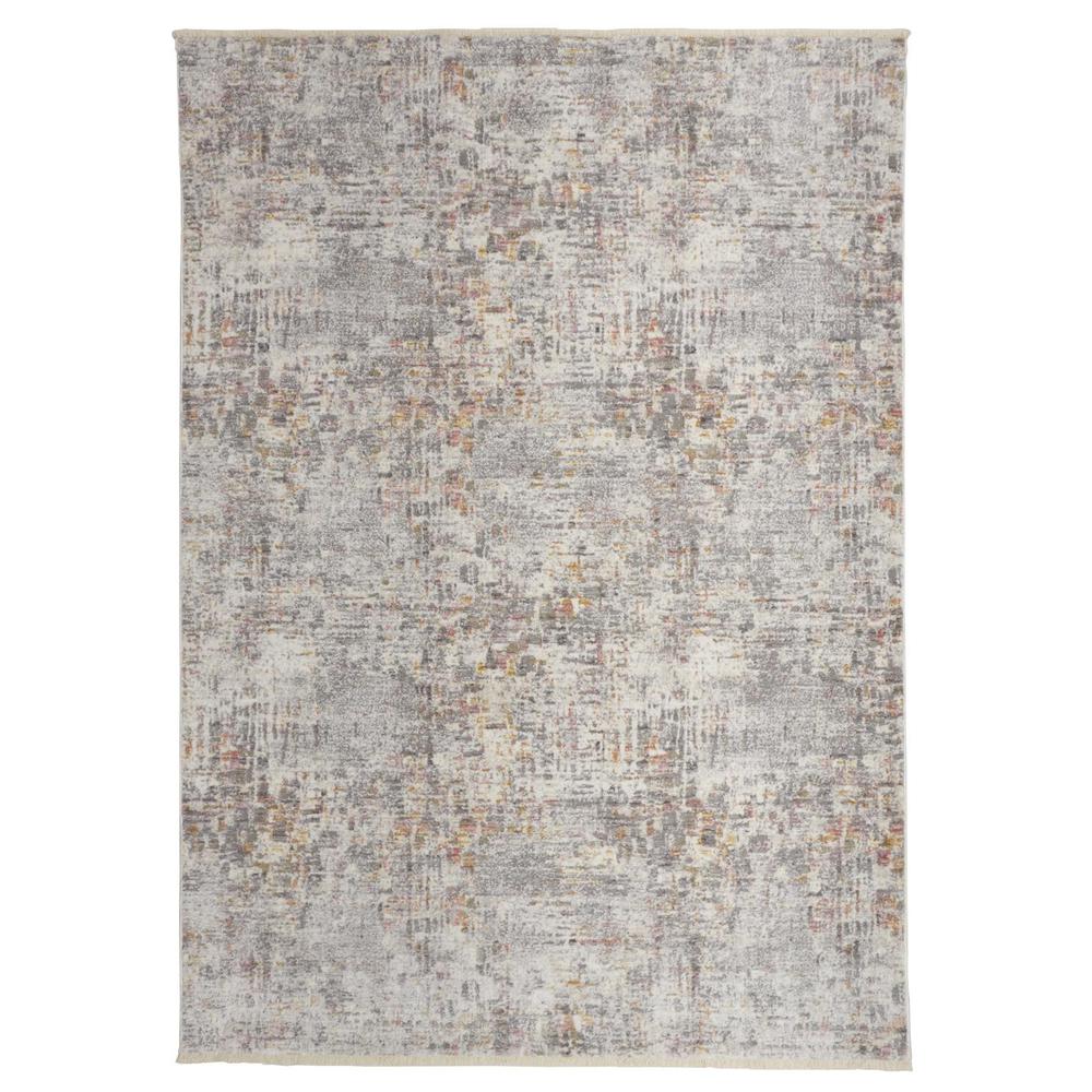 Kyra Distressed Abstract Rug, Gray/Ivory/Gold, 3ft-6in x 5ft-6in Accent Rug, KYR3856FGRYBGEC50. Picture 2