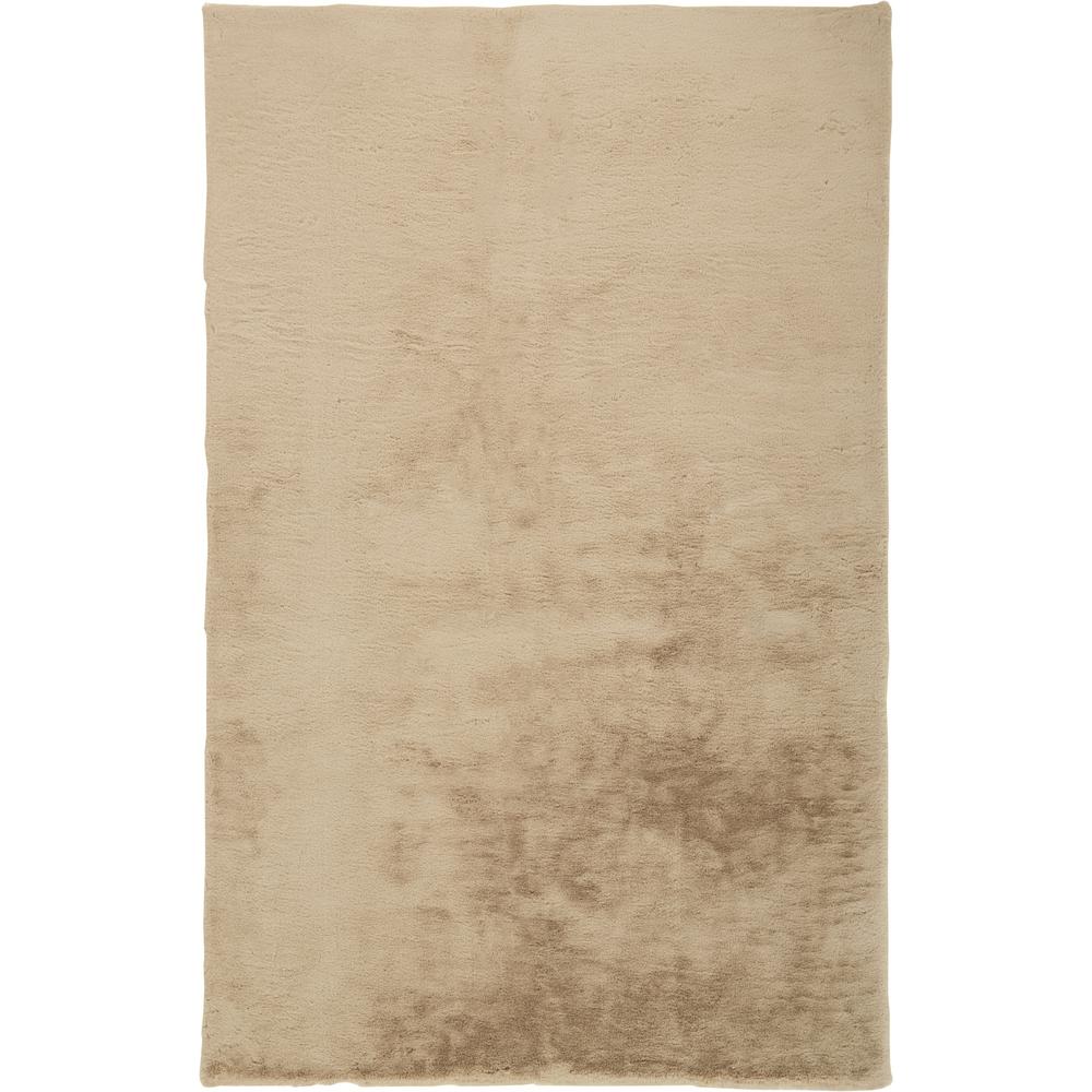 Luxe Velour Glamorous Ultra-Solf Shag Rug, Wheat Beige, 3ft x 5ft Shaped, LXV4506FBGE000S04. Picture 2