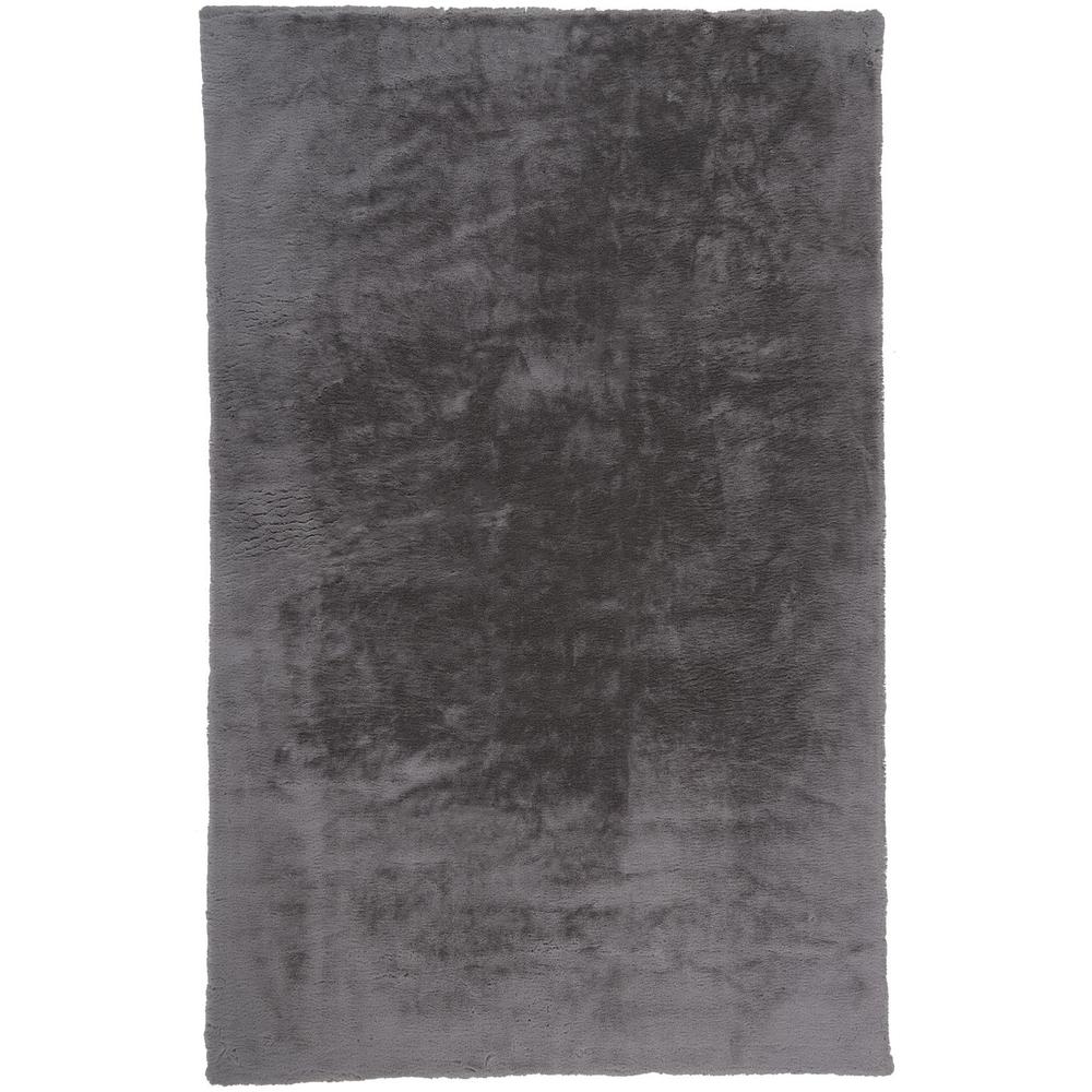 Luxe Velour Glamorous Ultra-Solf Shag Rug, Warm Dark Gray, 3ft x 5ft Shaped, LXV4506FLGY000S04. Picture 2