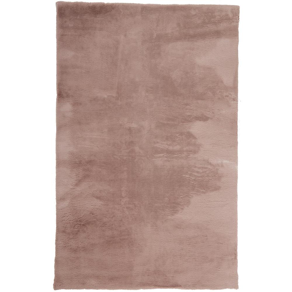 Luxe Velour Glamorous Ultra-Solf Shag Rug, Coral Pink, 3ft x 5ft Shaped, LXV4506FPNK000S04. Picture 2