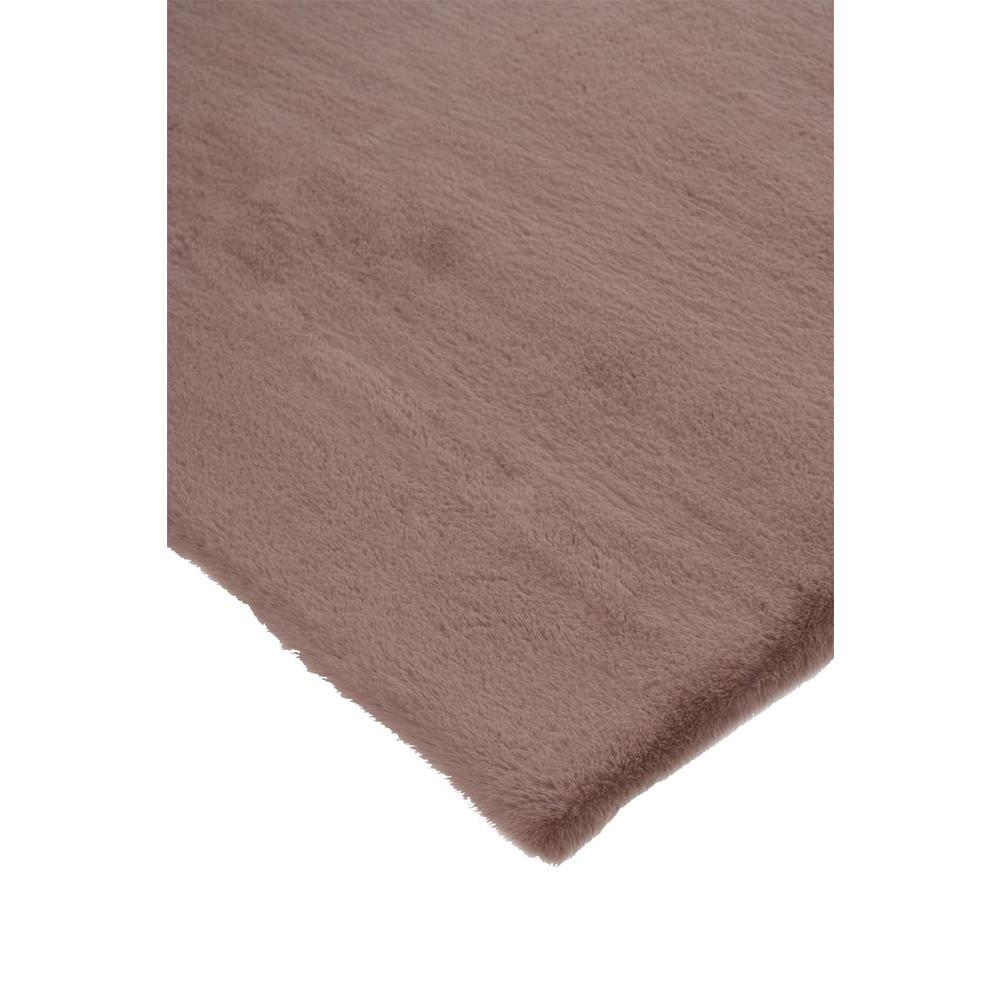 Luxe Velour Glamorous Ultra-Solf Shag Rug, Coral Pink, 3ft x 5ft Shaped, LXV4506FPNK000S04. Picture 3