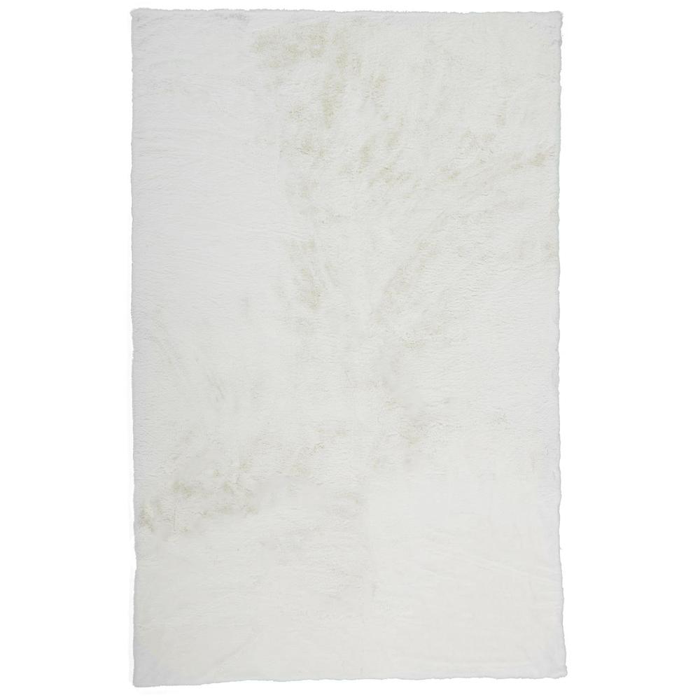 Luxe Velour Glamorous Ultra-Solf Shag Rug, Snow White, 3ft x 5ft Shaped, LXV4506FWHT000S04. Picture 2