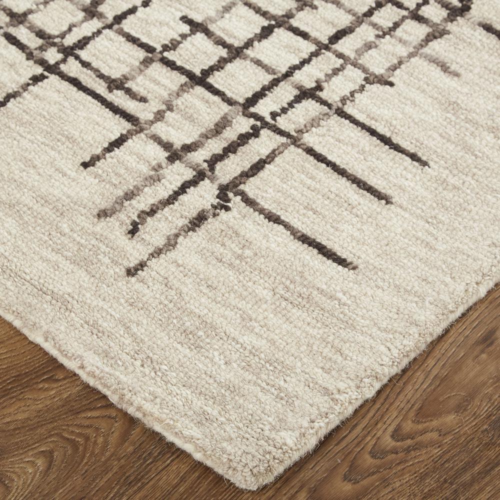 Maddox Modern Tufted Architectural Rug, Light Taupe/Chocolate Brown, 5ft x 8ft, MDX8630FBGEBRNE10. Picture 3