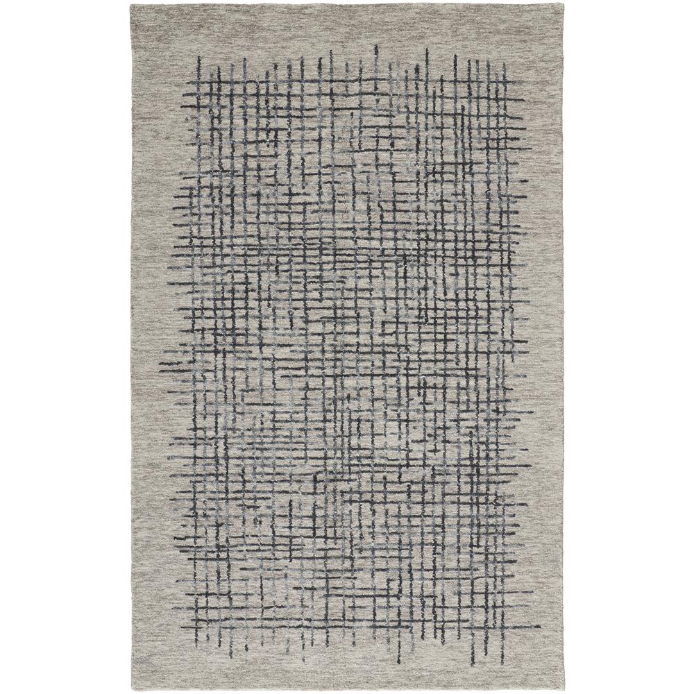 Maddox Modern Tufted Architectural Rug, Light Taupe/Graphite Gray, 5ft x 8ft, MDX8630FGRYCHLE10. Picture 1