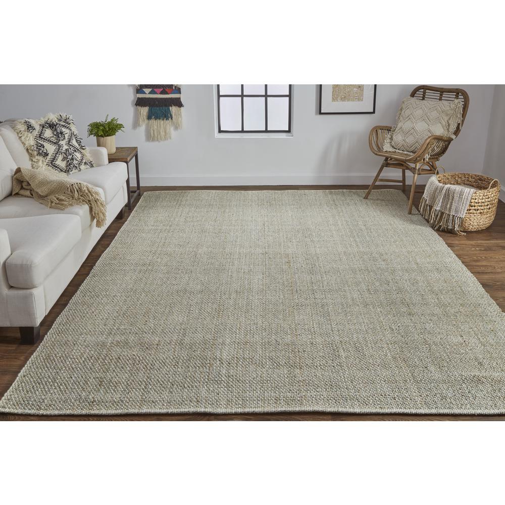 Naples Space Dyed In/Outdoor Flatweave, Olive/Sage Green, 8ft x 10ft Area Rug, NAP0751FGRN000F00. Picture 1