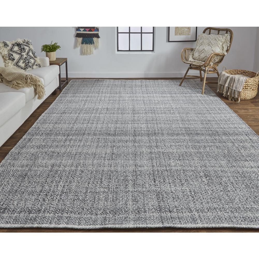 Naples Space Dyed In/Outdoor Flatweave, Charcoal Gray, 8ft x 10ft Area Rug, NAP0751FGRY000F00. Picture 1