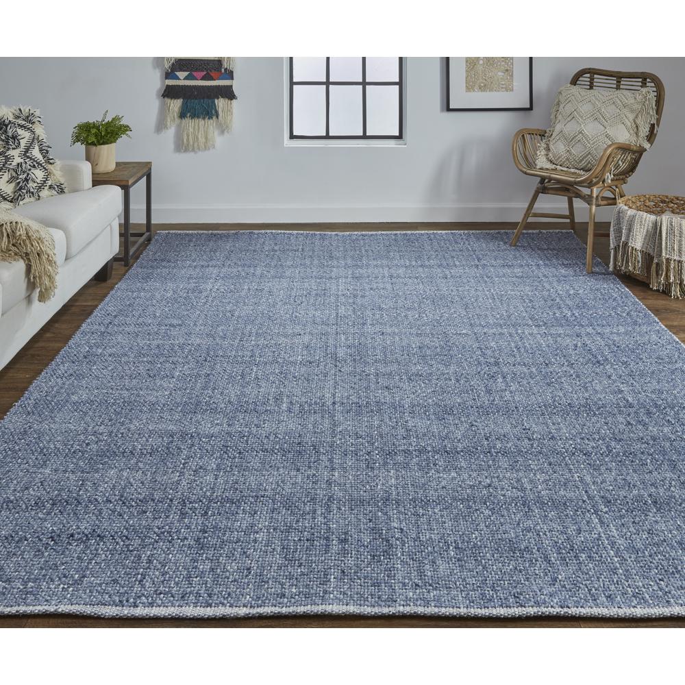 Naples Space Dyed In/Outdoor Flatweave, Navy/Denim Blue, 8ft x 10ft Area Rug, NAP0751FNVY000F00. Picture 1