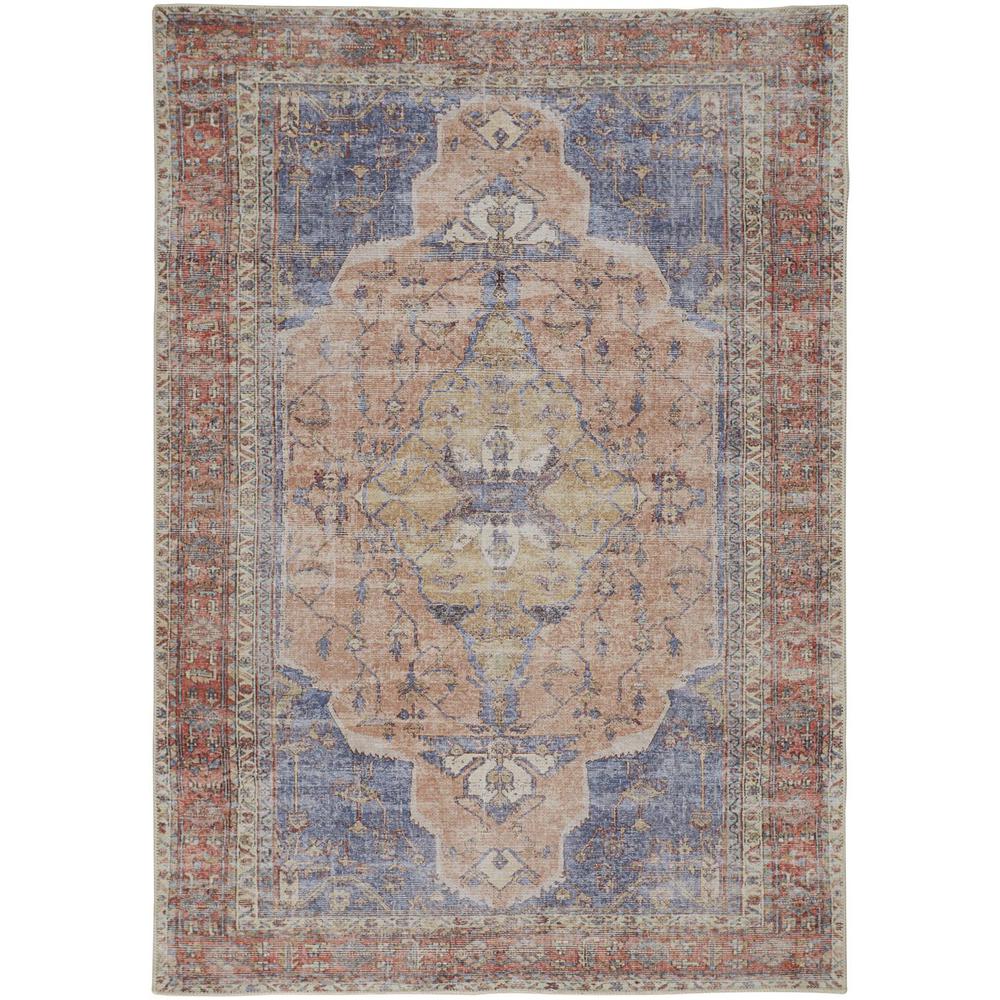 Percy Vintage Medallion Rug, Apricot Tan/Bone Ivory, 2ft x 3ft Accent Rug, PRC39APFRSTBLUC00. Picture 2