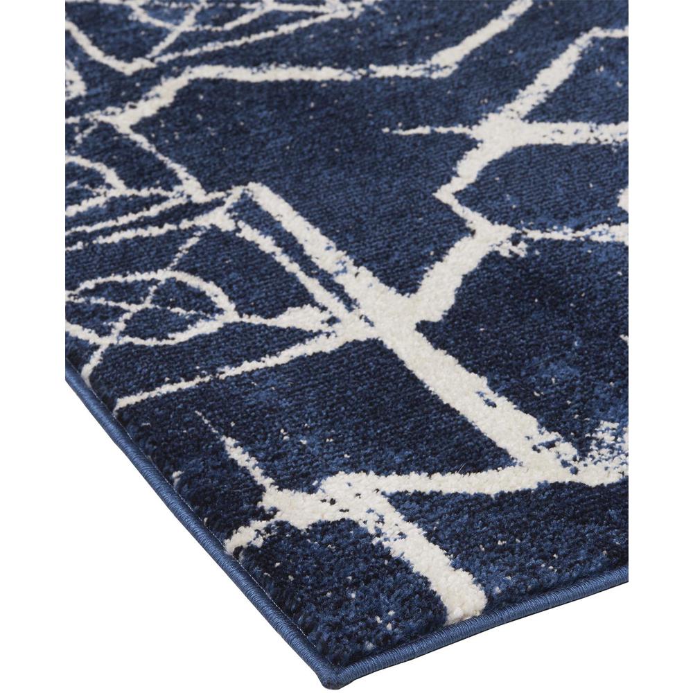 Remmy Abstract Patterned Rug, Dark Navy Blue, 1ft - 8in x 2ft - 10in Accent Rug, RMY3516FBLUBGEP18. Picture 3