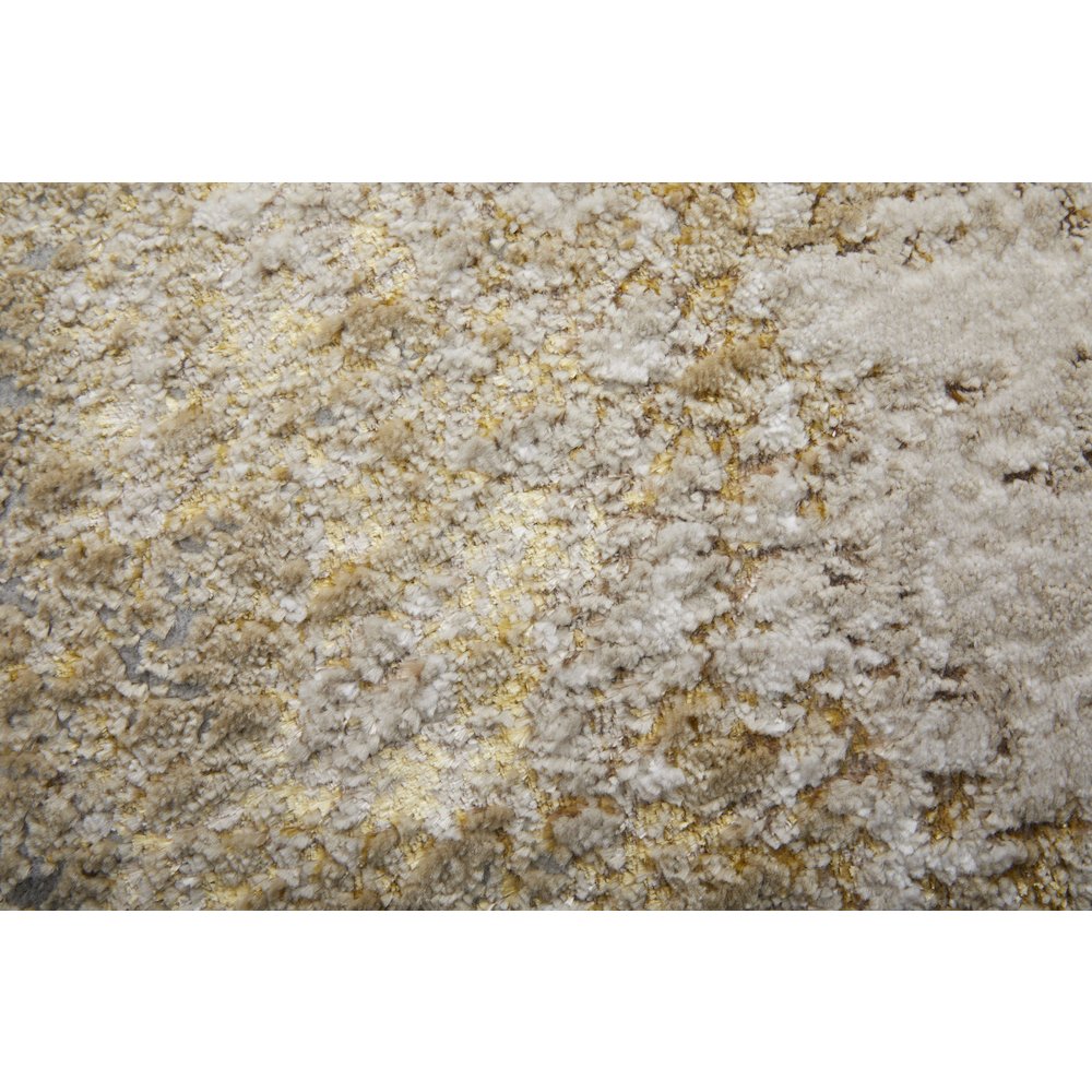 Aura Modern Abstract, Ivory/Brown/Gray, 1'-8" x 2'-10" Accent Rug. Picture 6