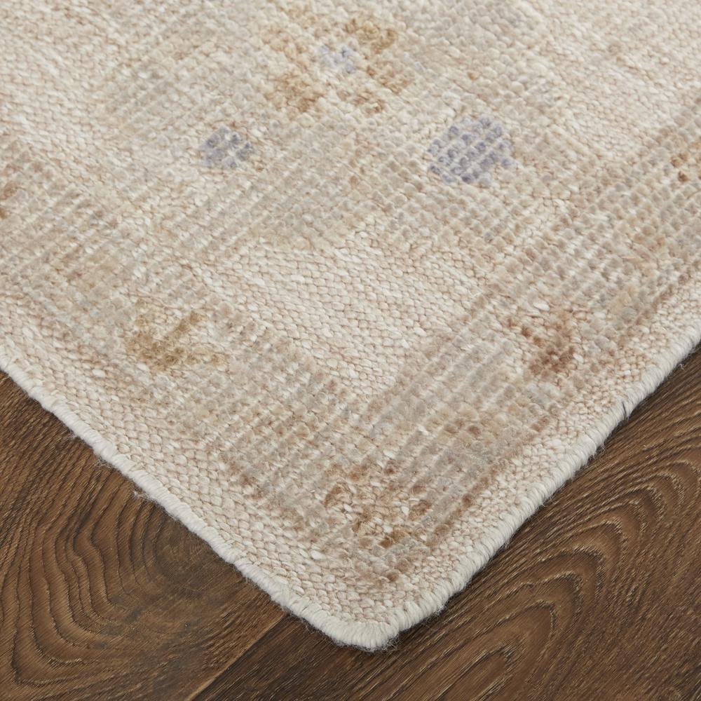 Wendover Eco Friendly PET Oushak Rug, Ivory/Tan/Stone Blue, 5ft x 8ft Area Rug, WND6841FBGEGRYE10. Picture 3