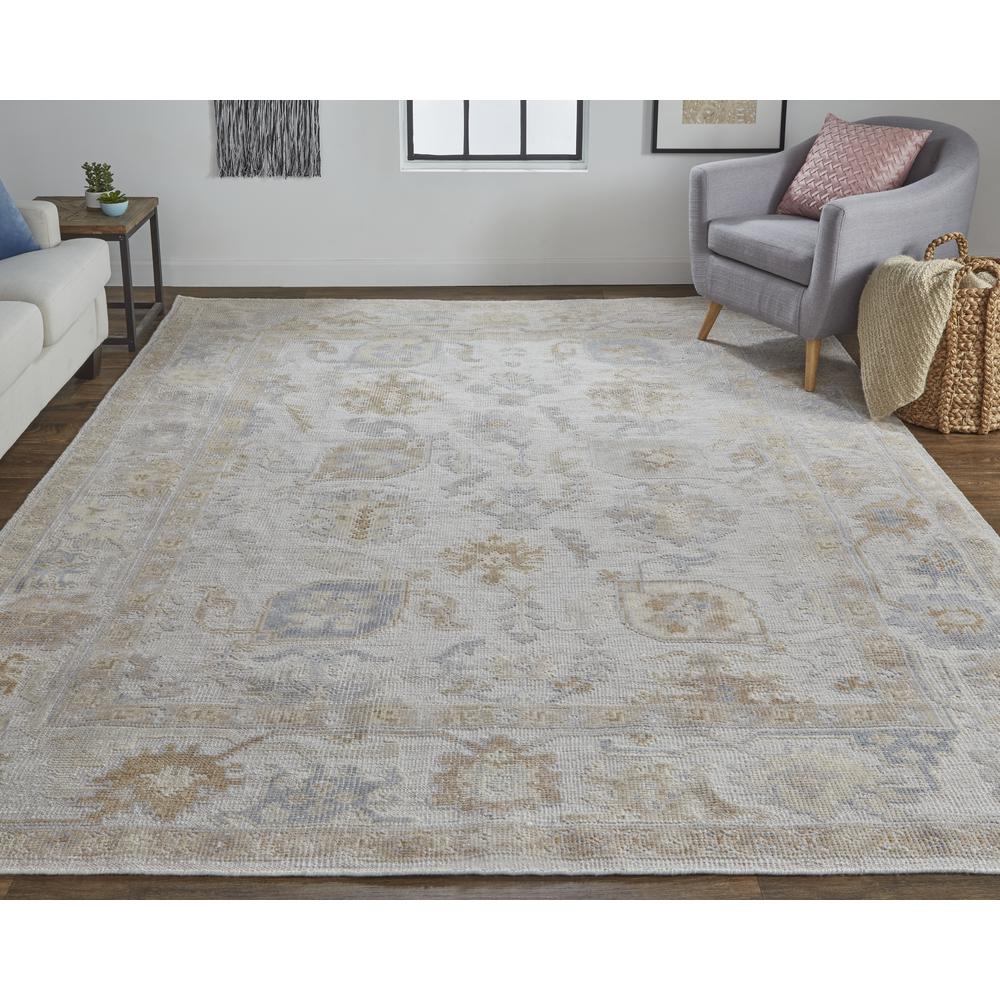 Wendover Eco Friendly PET Oushak Rug, Warm Gray/Tan, 5ft x 8ft Area Rug, WND6847FBGE000E10. Picture 1