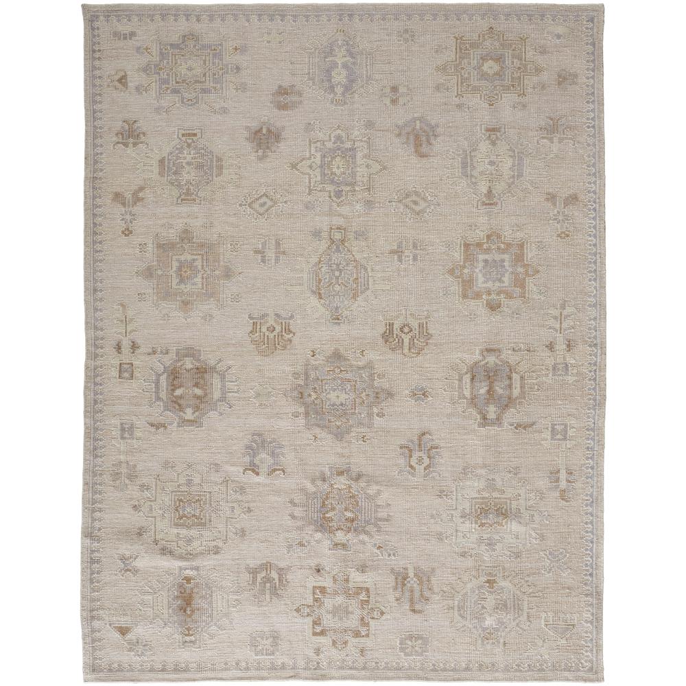 Wendover Eco Friendly PET Oushak Rug, Ivory/Tan/Opal Gray, 5ft x 8ft Area Rug, WND6858FBGEIVYE10. Picture 2