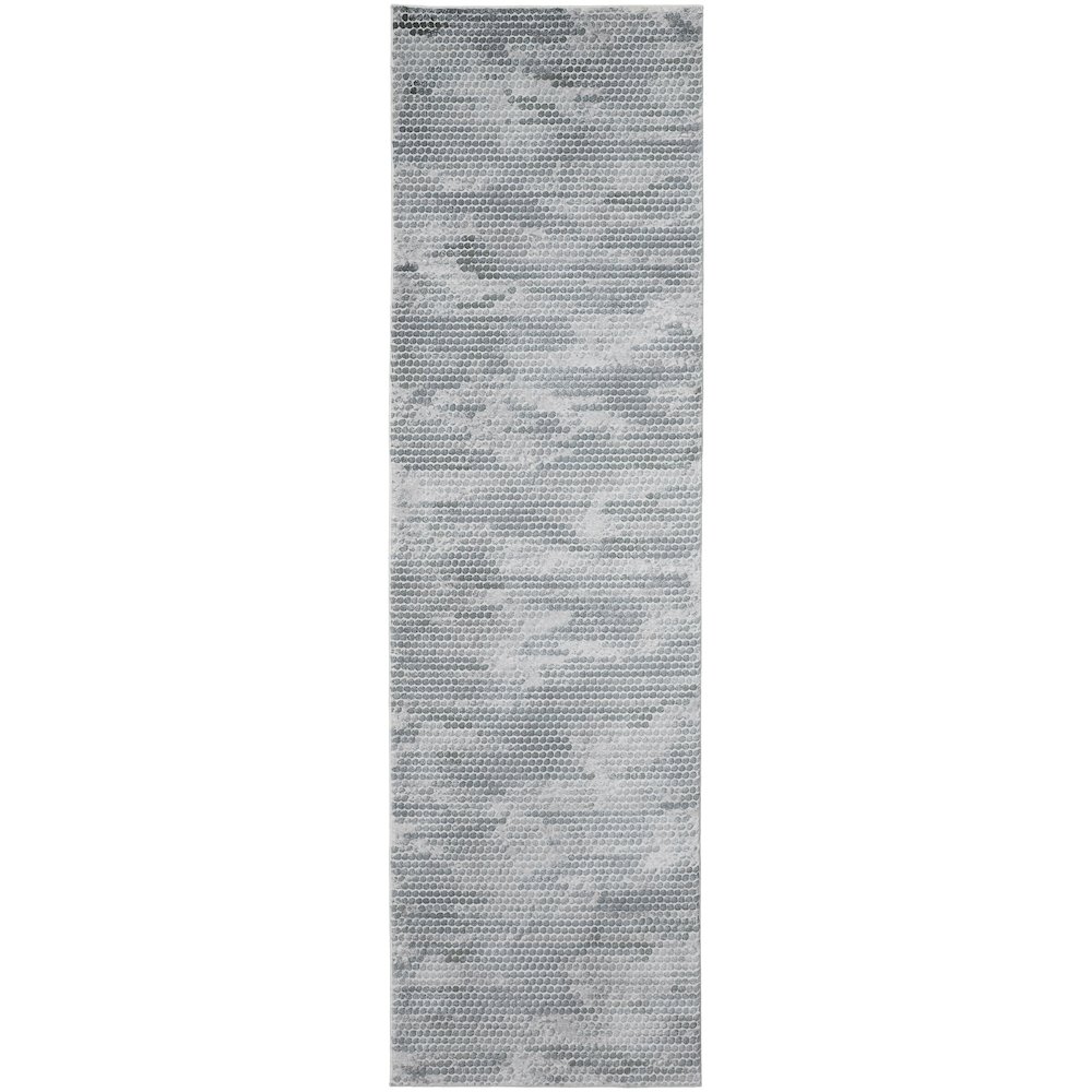 Atwell Transitional Abstract, Blue/Gray, 2'-8" x 10' Runner. Picture 1