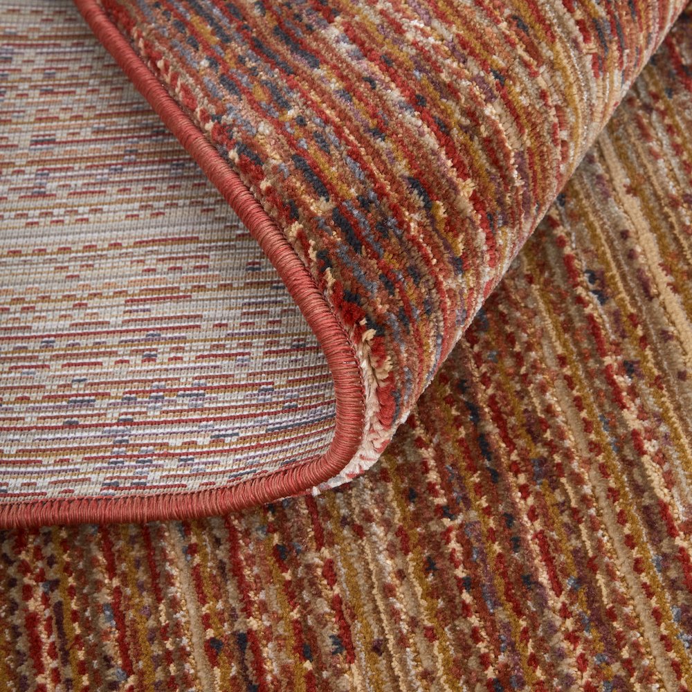 Deja Modern Solid, Brown/Red/Tan, 2' x 3' Accent Rug. Picture 6