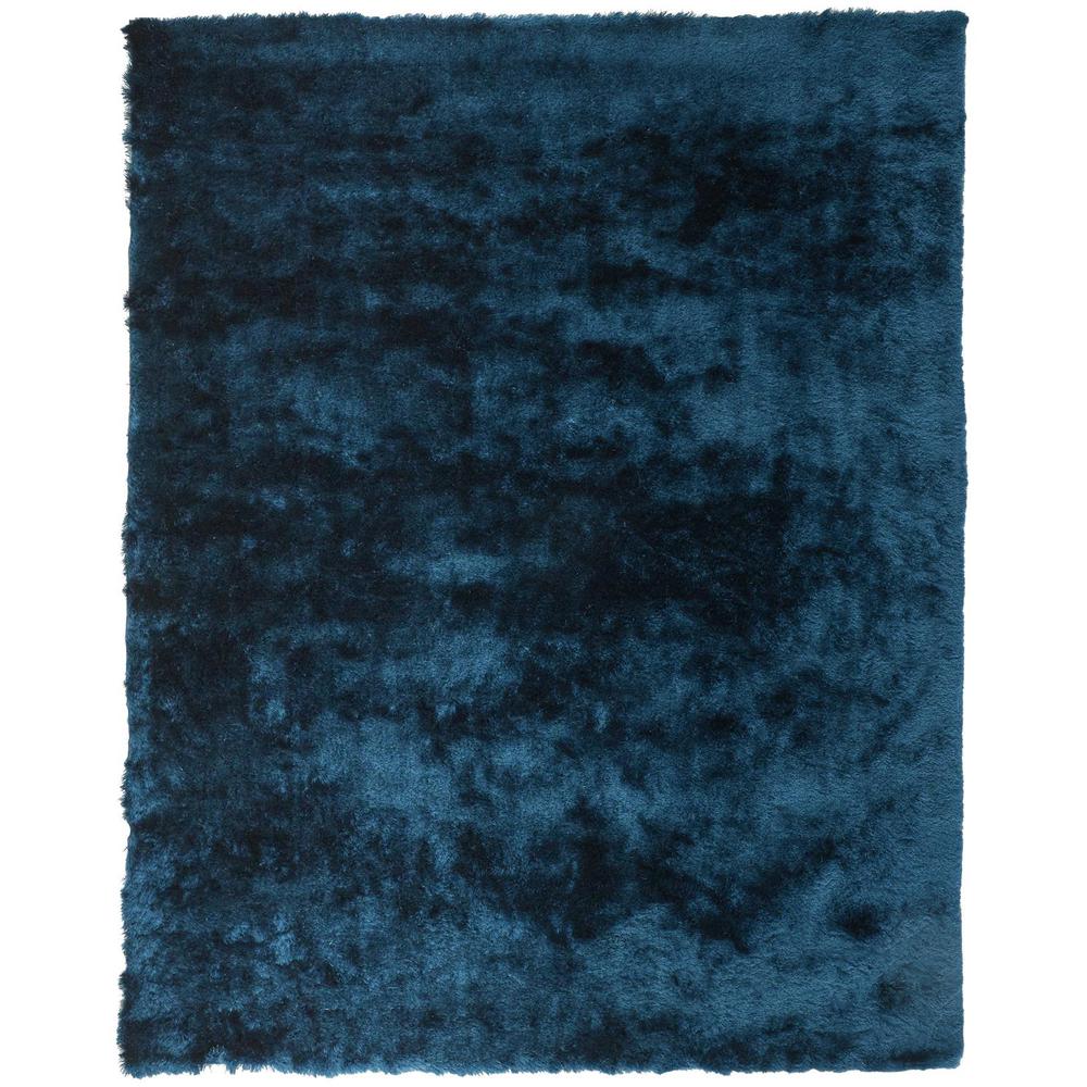 Indochine Plush Shag Area Rug with Metallic Sheen, Deep Teal Blue, 4ft-9in x 7ft-6in, 4944550FTEL000E04. Picture 2