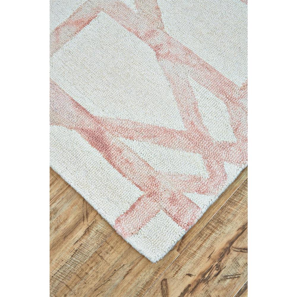 Lorrain Geometric Patterned Wool Rug, Blush Pink, 5ft x 8ft Area Rug, 6108571FBLH000E10. Picture 3