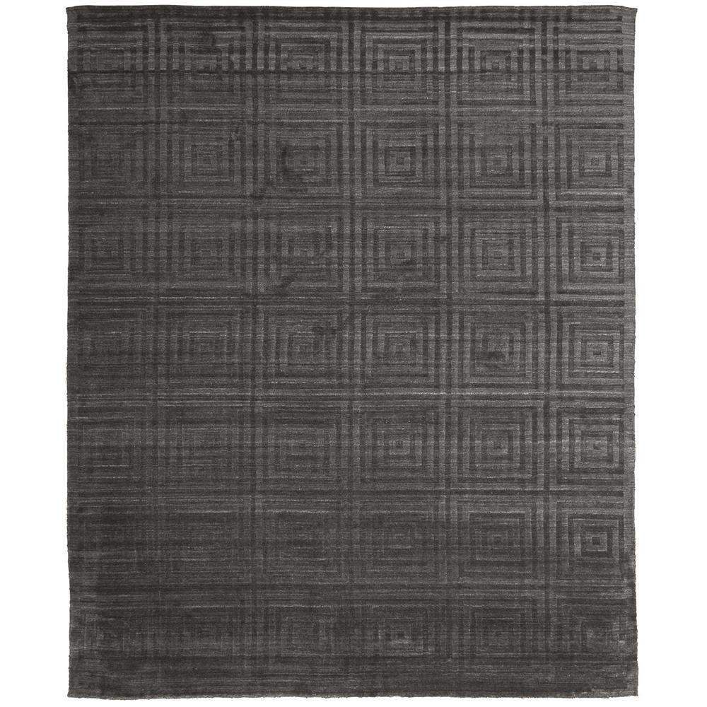 Gramercy Luxe Viscose Rug, High-low Pile Rug, Asphalt Gray, 5ft-6in x 8ft-6in, 6206326FSTM000E50. Picture 2