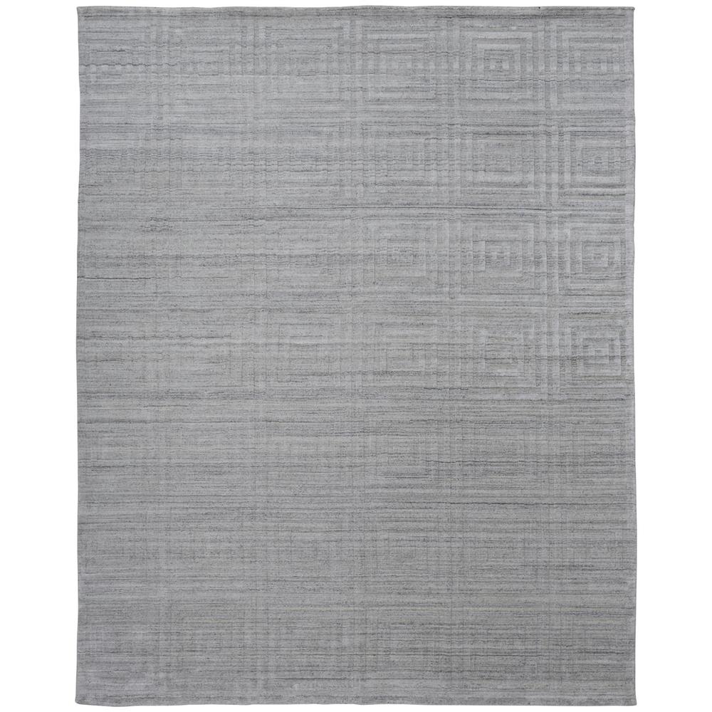 Gramercy Viscose Maze Rug, High-low Pile, Marled Ivory, 5ft-6in x 8ft-6in Area Rug, 6206326FZIN000E50. Picture 2