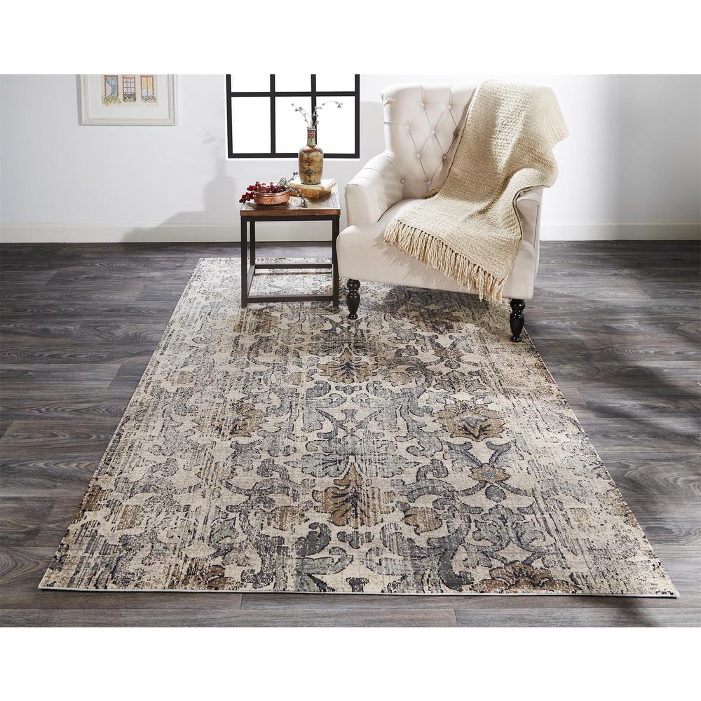 Fiona Distressed Ornamental Rug, Light Gray/Blue, 5ft x 7ft - 6in Area Rug, 6223268FDWD000E70. The main picture.