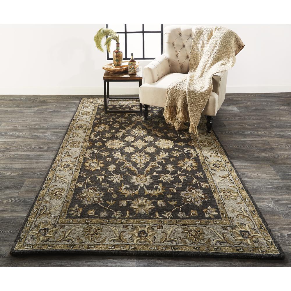 Eaton Traditional Persian Wool Rug, Navy/Gray/Olive, 5ft x 8ft Area Rug, 6548397FCHL000E10. Picture 1