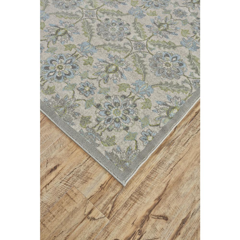 Katari Ornamental Floral, Turquoise Blue/Mint, 2ft-10in x 7ft-10in, Runner, 6613375FBIRTPEI71. Picture 2