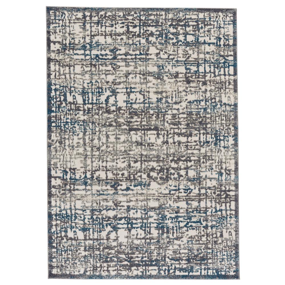 Akhari Textured Abstract Rug, Steel Gray/Deep Teal Blue, 5ft x 8ft Area Rug, 6713677FGRYTQSE10. Picture 1