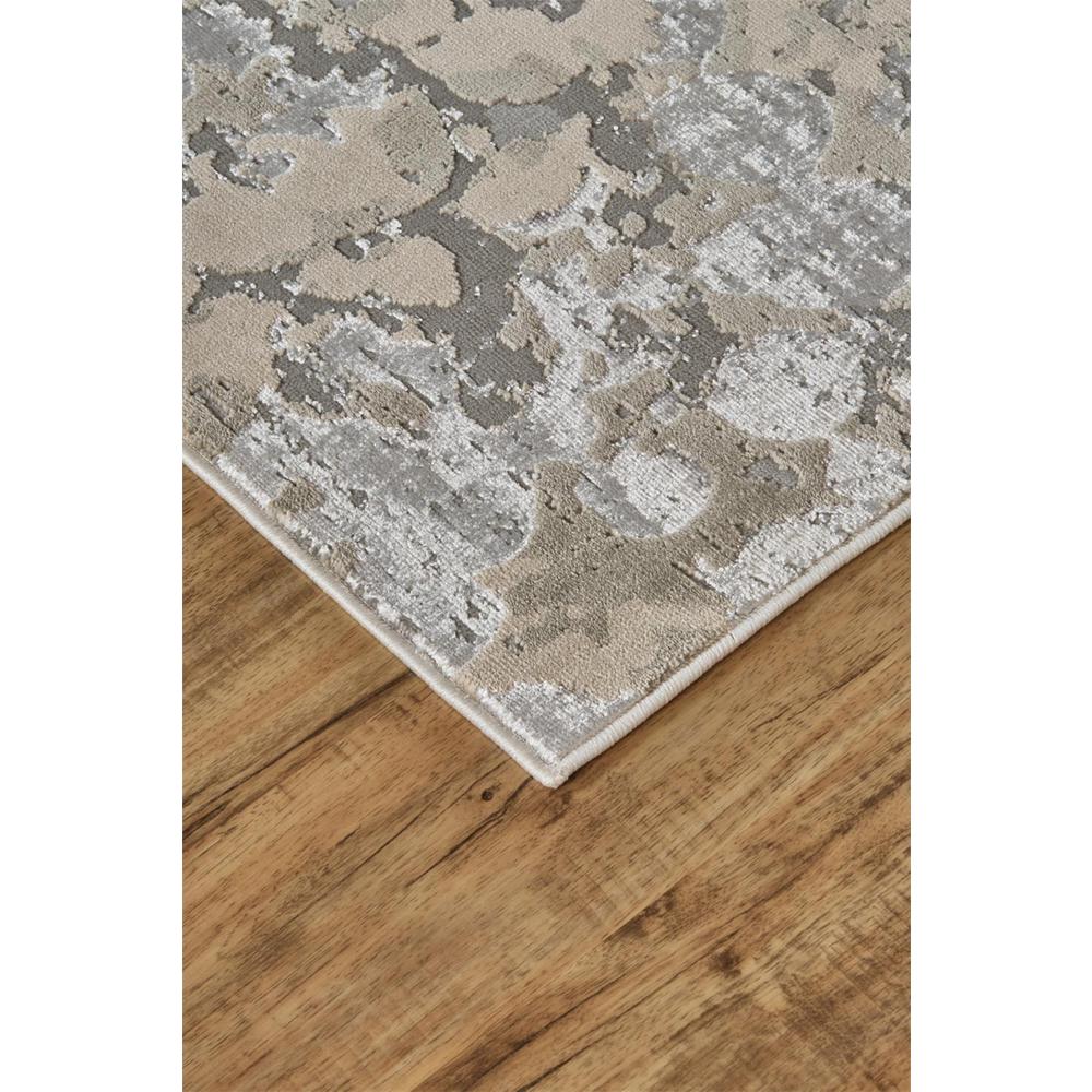 Micah Modern Metallic Fluid Rug, Silver/Ivory Bone, 1ft-8in x 2ft-10in Accent Rug, 6943336FSLVGRYP18. Picture 3