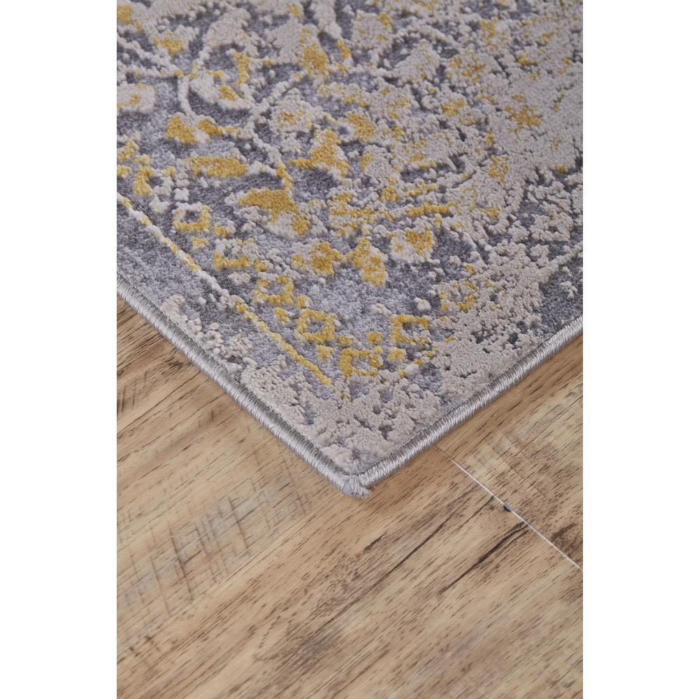 Waldor Distressed Medallion, Golden Glow/Gray, 2ft - 10in x 7ft - 10in, Runner, 7353971FGLDSNDI71. Picture 2