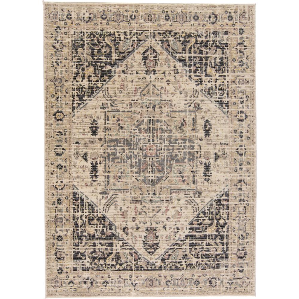 Grayson Modern Abstract Rug, Charcoal/Natural Tan, 4ft - 11in x 7ft - 8in Area Rug, 8563579FCHLBGEE73. Picture 2