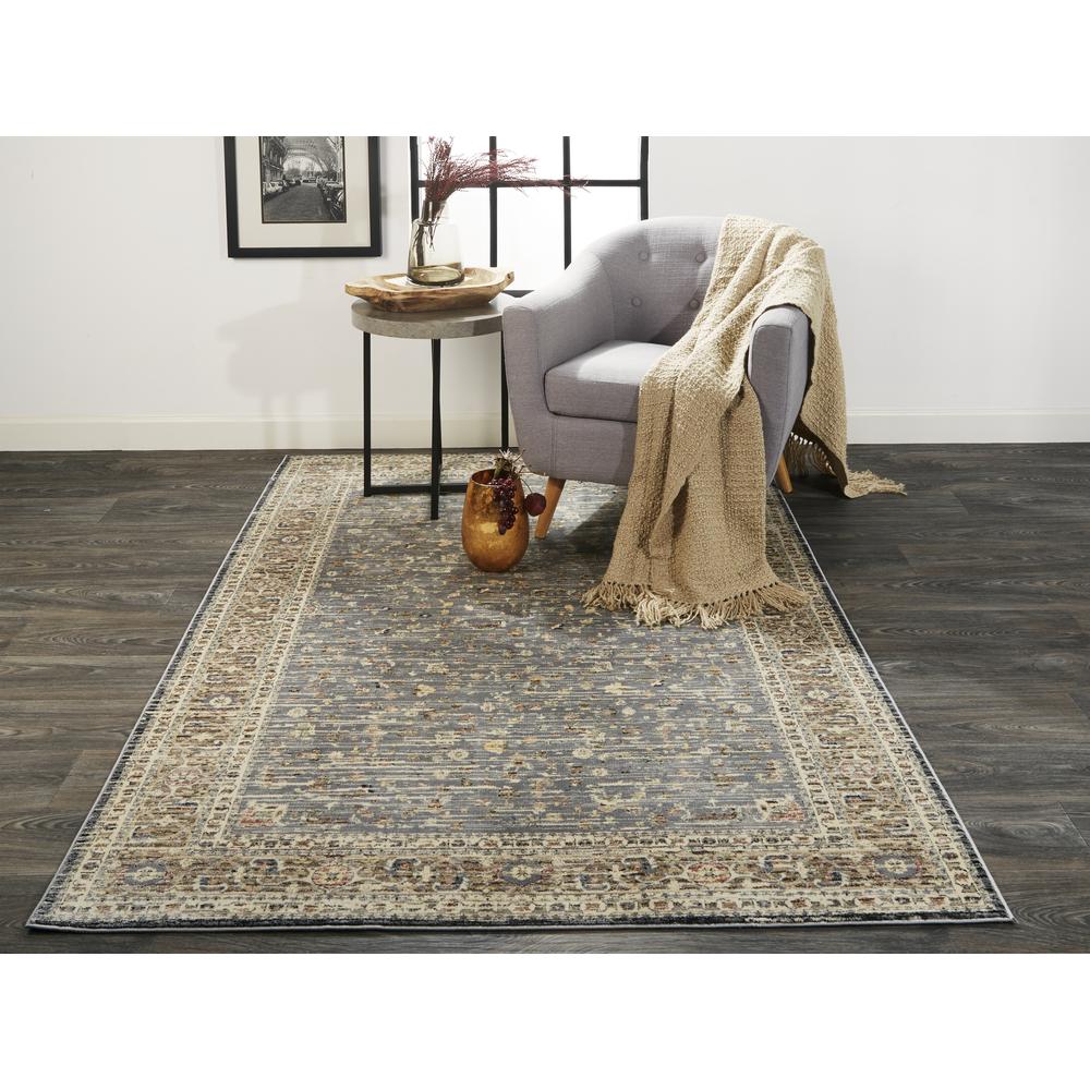 Grayson Gabbeh Style Kilim Rug, Natural Tan/Gray, 3ft-11in x 5ft-5in Accent Rug, 8563914FGRY000C84. Picture 1
