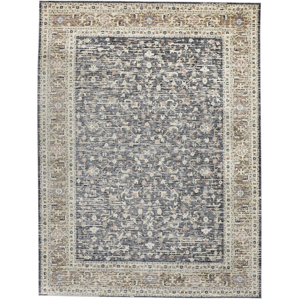 Grayson Gabbeh Style Kilim Rug, Asphalt Gray/Tan, 3ft-11in x 5ft-5in Accent Rug, 8563915FCHL000C84. Picture 2