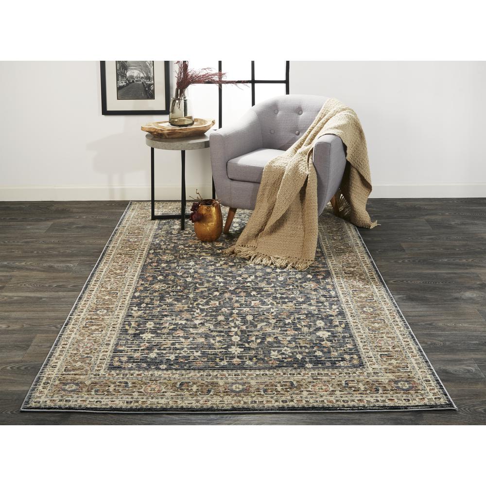 Grayson Gabbeh Style Kilim Rug, Asphalt Gray/Tan, 3ft-11in x 5ft-5in Accent Rug, 8563915FCHL000C84. Picture 1