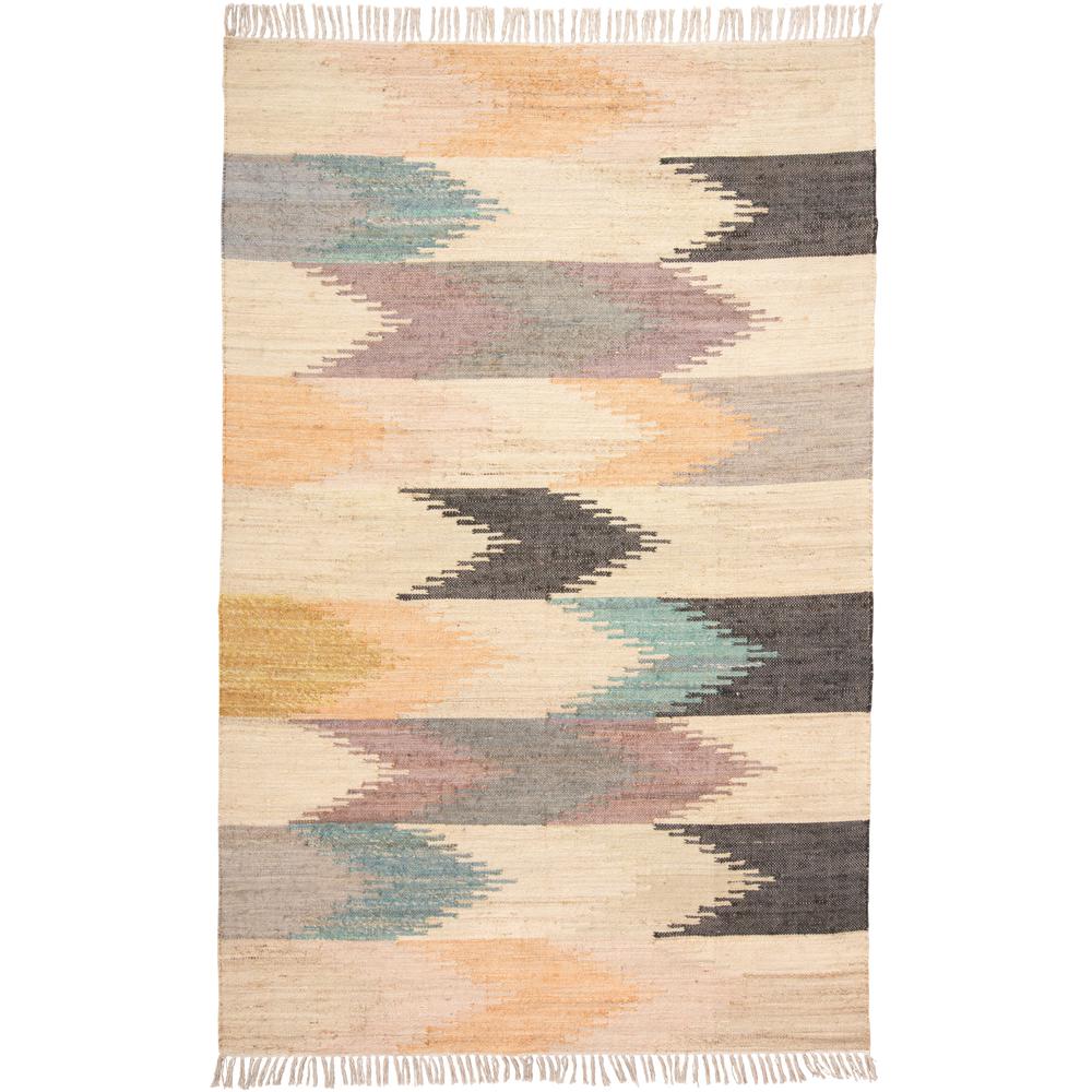 Savona Ii Pastel Navajo Bohemian Rug, Orange/Turquoise/Gray, 5ft x 8ft Area Rug, 8600790FMLT000E10. Picture 1