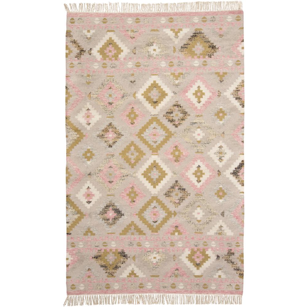 Savona Iii Pastel Navajo Bohemian Rug, Ivory Sand/Rose Pink, 5ft x 8ft Area Rug, 8610791FBLH000E10. Picture 1