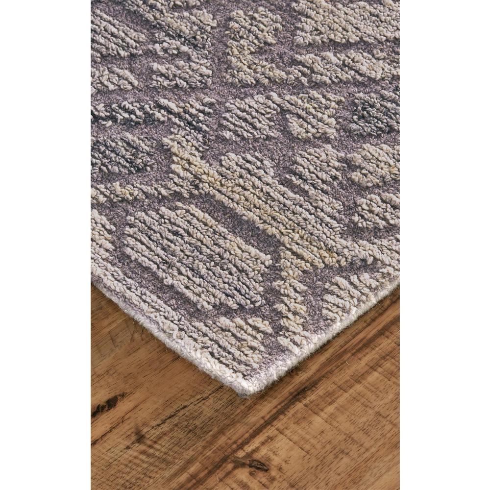 Asher Lustrous Geometric Wool Rug, Light/Dark Gray, 2ft - 6in x 8ft Area Rug, 8638772FMGY000I68. Picture 3