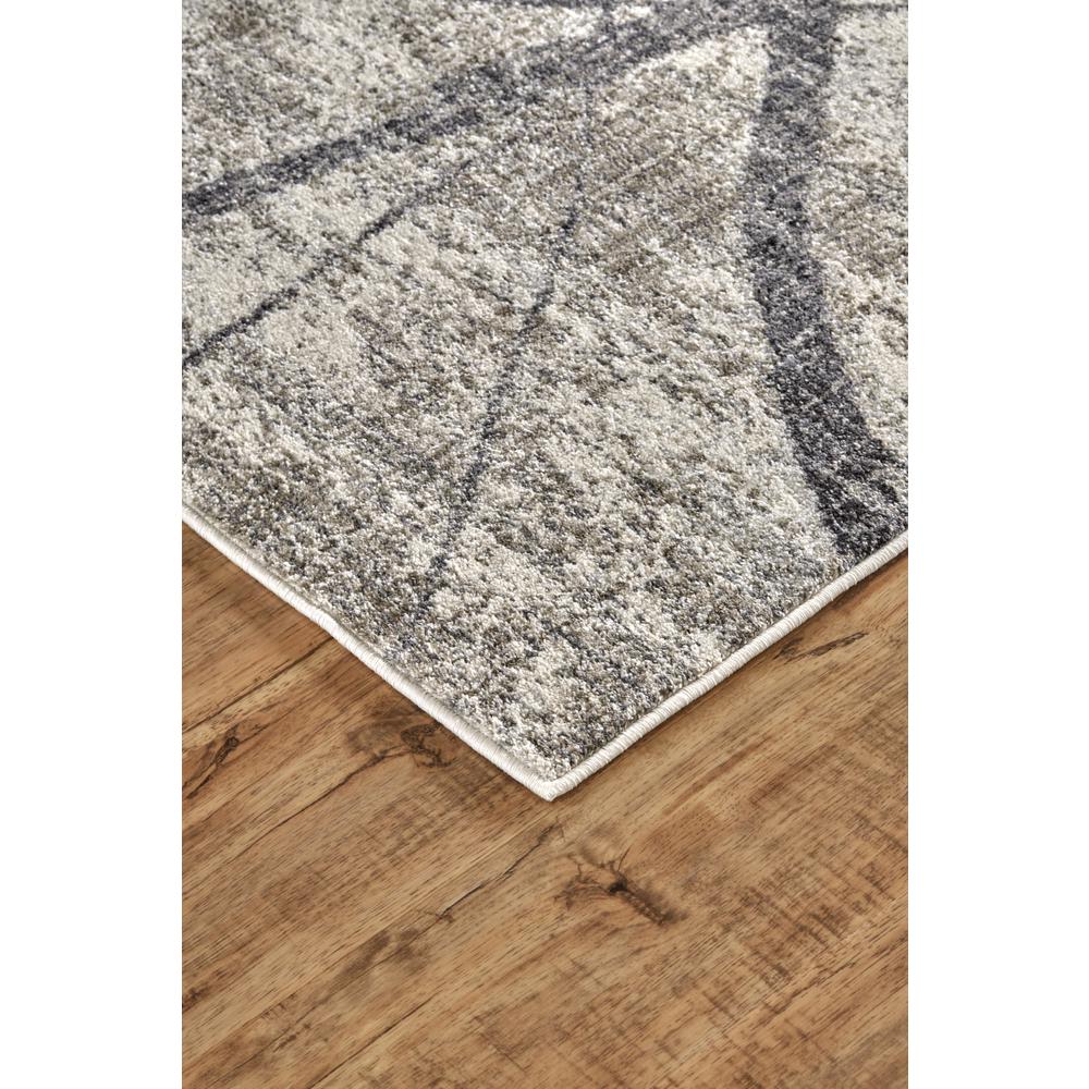 Kano Modern Abstract Rug, Warm Gray/Charcoal, 2ft - 7in x 8ft, Runner, 8643877FCHLGRYI7A. Picture 3