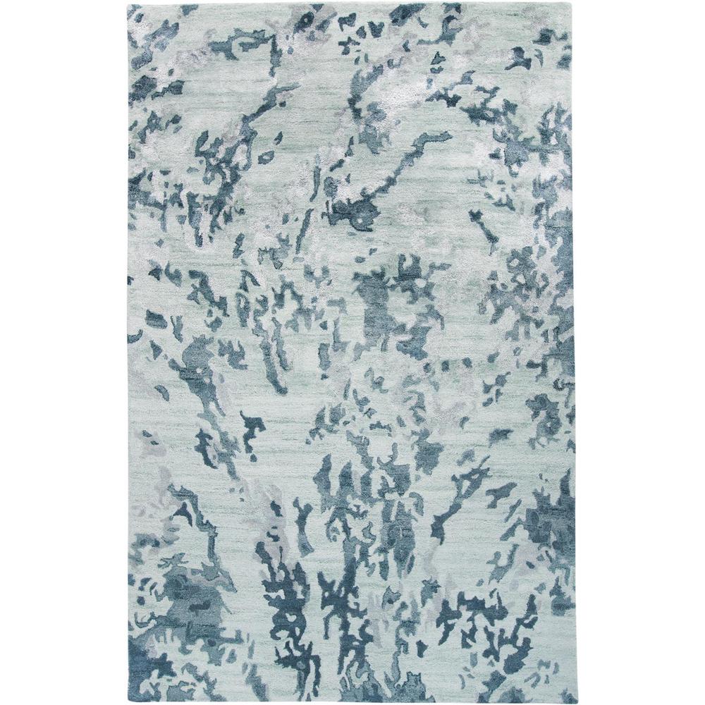 Dryden Contemporary Abstract Rug, Gray Mist/Teal Green, 5ft x 8ft Area Rug, 8738788FMST000E10. Picture 2