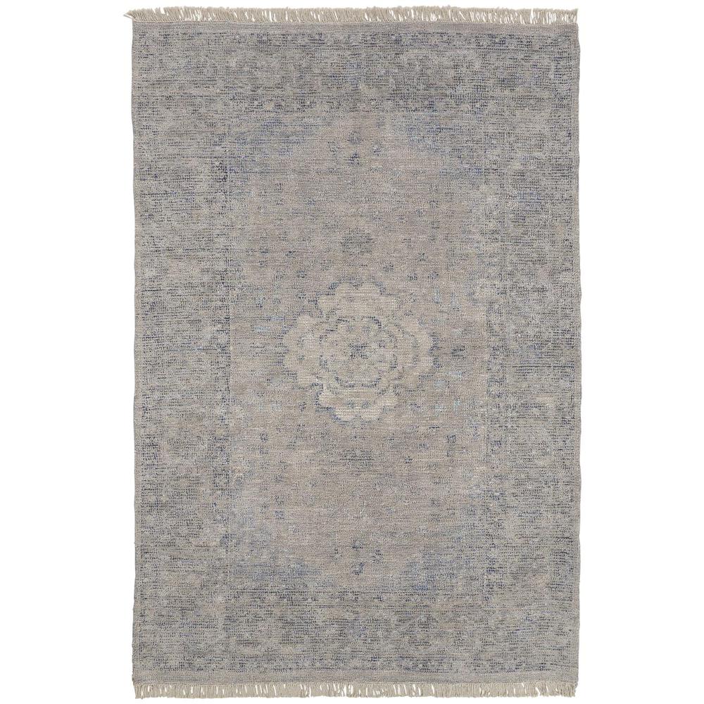 Caldwell Vintage Space Dyed Wool Accent Rug, Spa Blue/Warm Gray, 3ft-6in x 5ft-6in, 8798108FBLU000C50. Picture 2