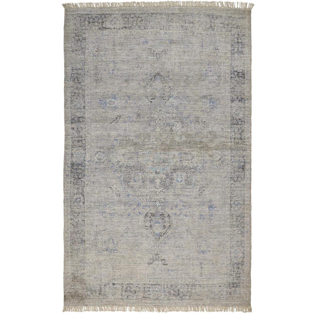 Caldwell Vintage Space Dyed Wool Rug, Warm Gray/Blue, 3ft-6in x 5ft-6in Accent Rug, 8798805FSLT000C50. Picture 2