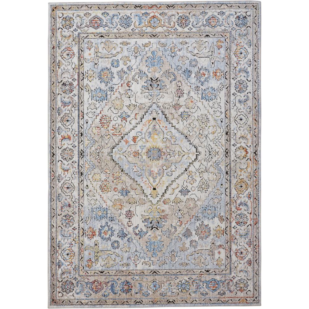 Armant Bohemian Space-dyed Area Rug, Ivory/Gold/Blue, 5ft-3in x 7ft-6in Area Rug, 8803905FIVYMLTE76. Picture 2