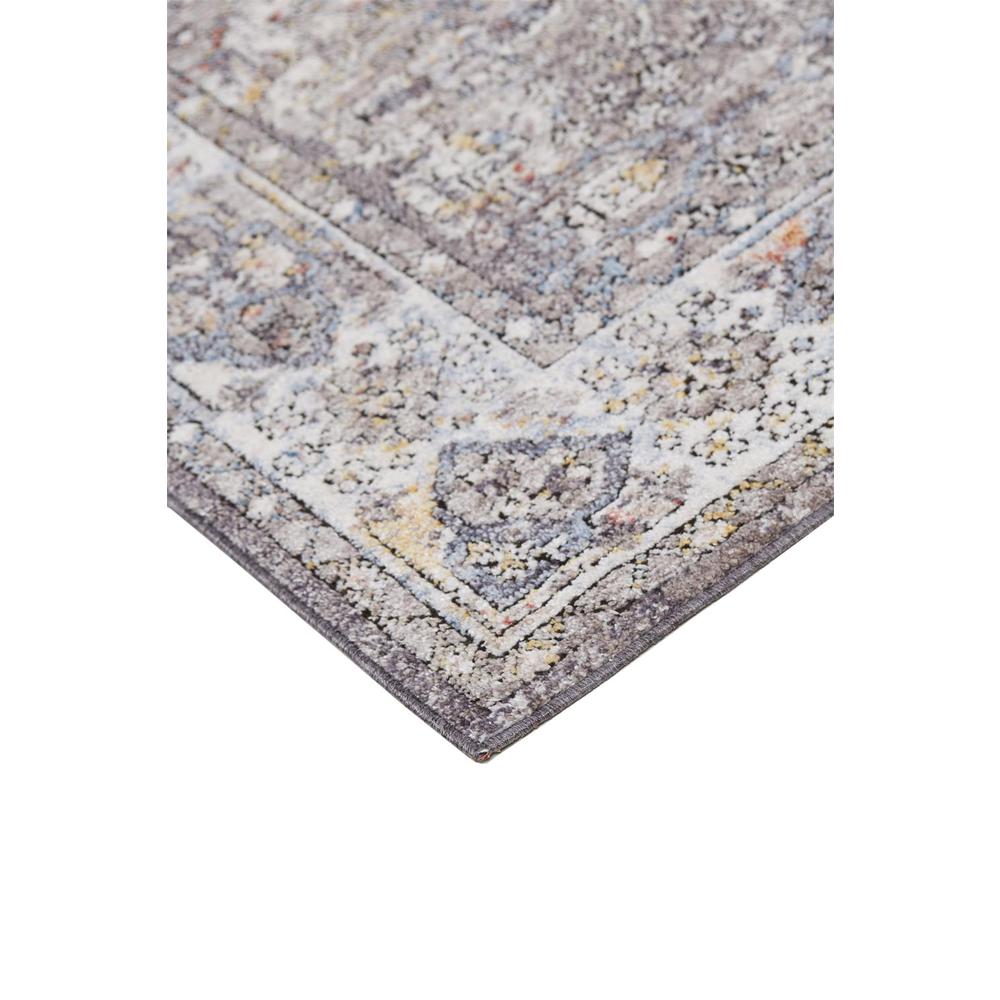 Armant Space-dyed Medallion Rug, Warm Gray/Sky Blue, 4ft x 5ft-9in Accent Rug, 8803906FGRYMLTC01. Picture 3
