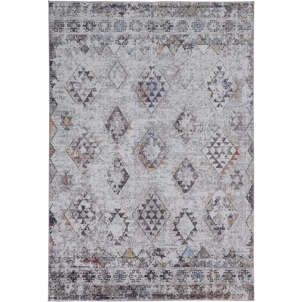 Armant Bohemian Space-dyed Rug, Diamonds, Blue/Gray, 5ft-3in x 7ft-6in Area Rug, 8803910FSNDMLTE76. Picture 2