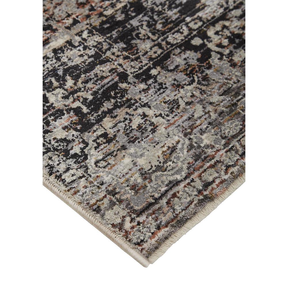 Caprio Space Dyed Ornamental Floral Rug, Ink Blue/Rust, 2ft - 6in x 12ft, Runner, 9203962FBLURSTI11. Picture 2