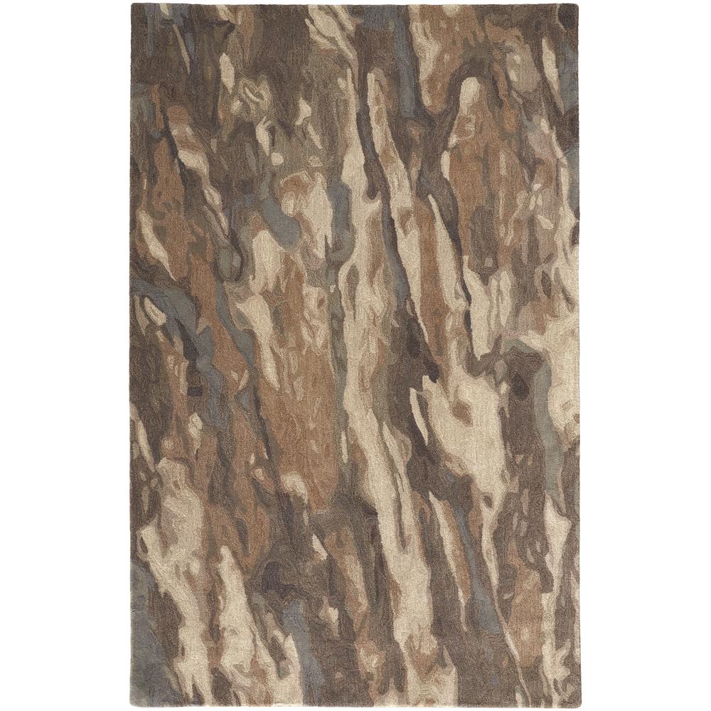 Amira Contemporary Watercolor Rug, Biscuit Tan/Morel Brown, 8ft x 10ft Area Rug, AMI8632FBRN000F00. Picture 2