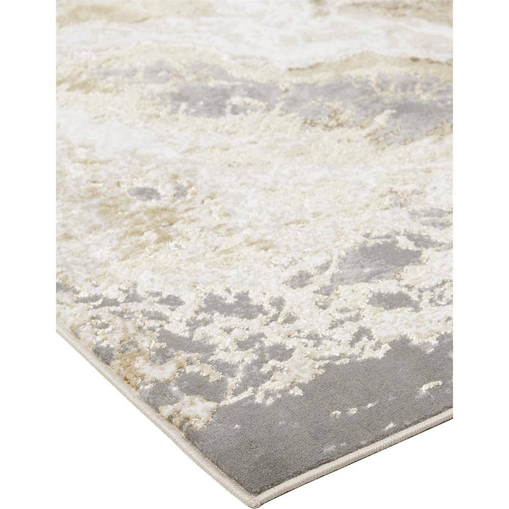 Aura Modern Marbled Rug, Beige/Gray/Gold, 1ft - 8in x 2ft - 10in Accent Rug, AUR3563FBGEGRYP18. Picture 3
