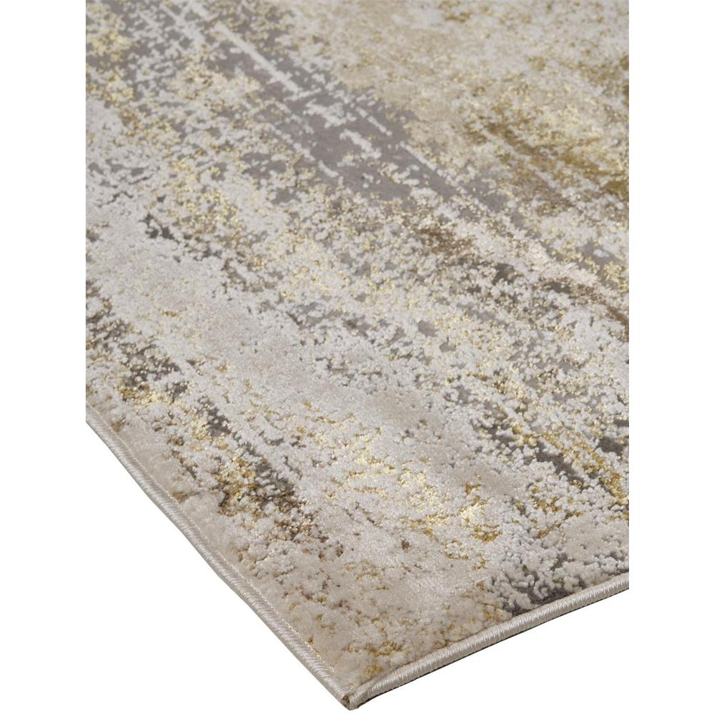 Aura Luxe Modern Rug, Gold/Cloudy Gray, 1ft-8in x 2ft-10in Accent Rug, AUR3735FGLDGRYP18. Picture 3