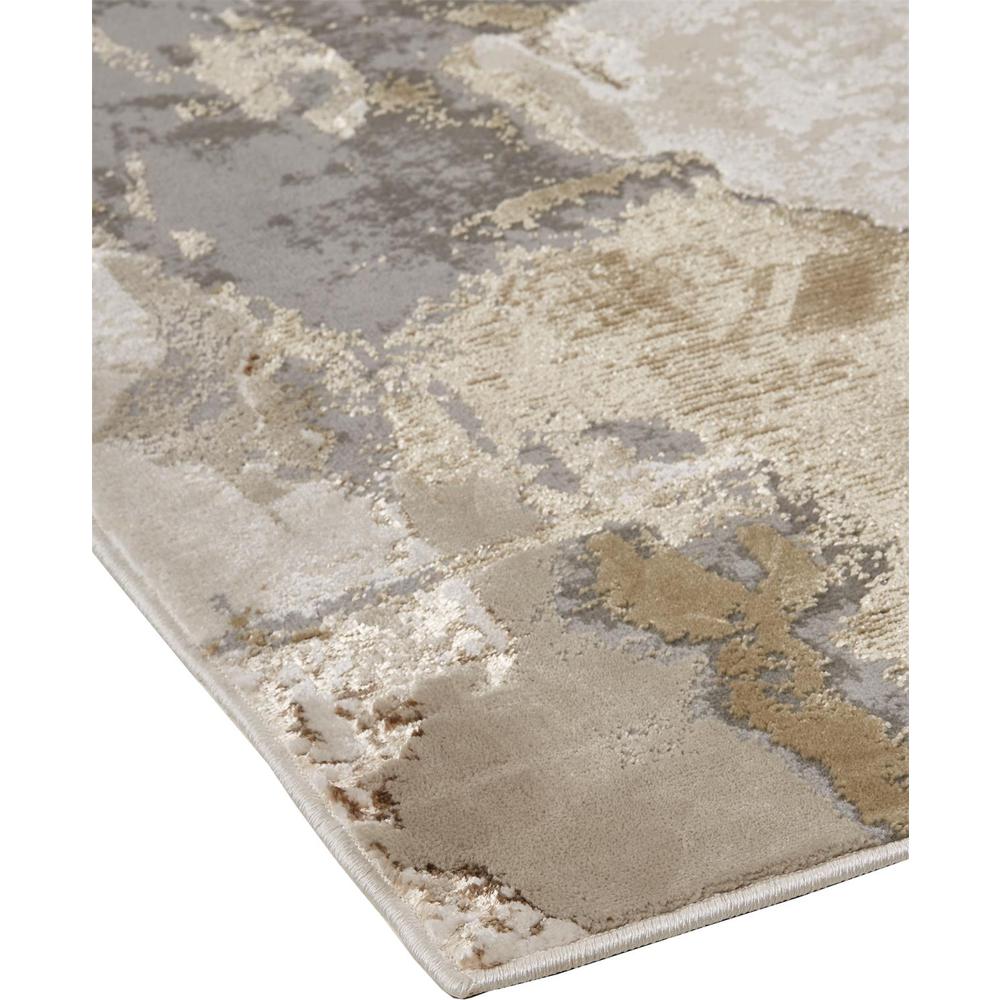 Aura Modern Marbled Rug, Beige/Gold/Gray, 1ft - 8in x 2ft - 10in Accent Rug, AUR3737FGLDGRYP18. Picture 3