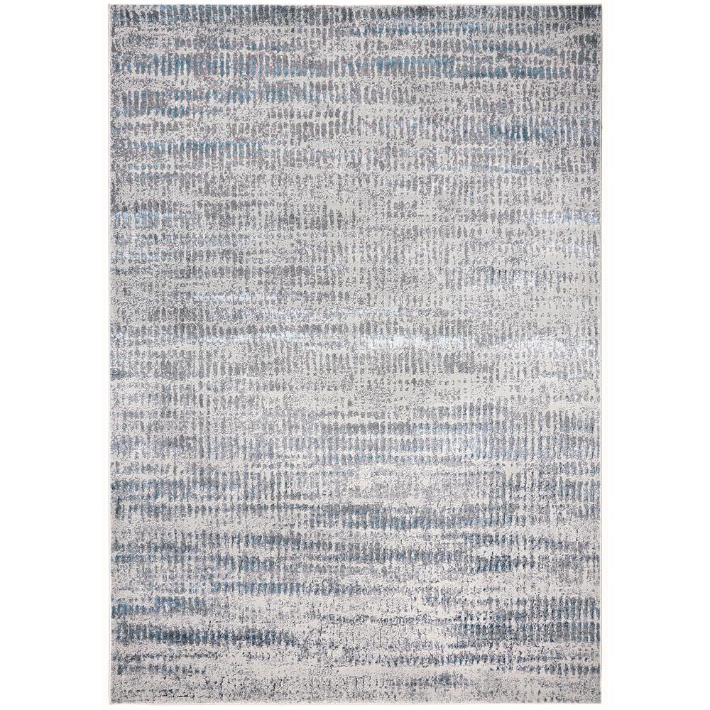 Azure Modern Metallic Distressed Runner, Teal/Gray, 1ft-8in x 2ft-10in, AZR3402FBLUGRYP18. Picture 1